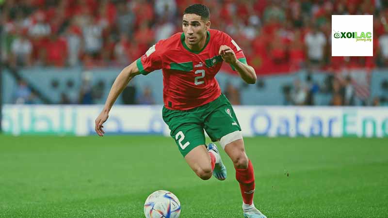Hakimi góp mặt trong đội hình đội tuyển Maroc gặp Crotia